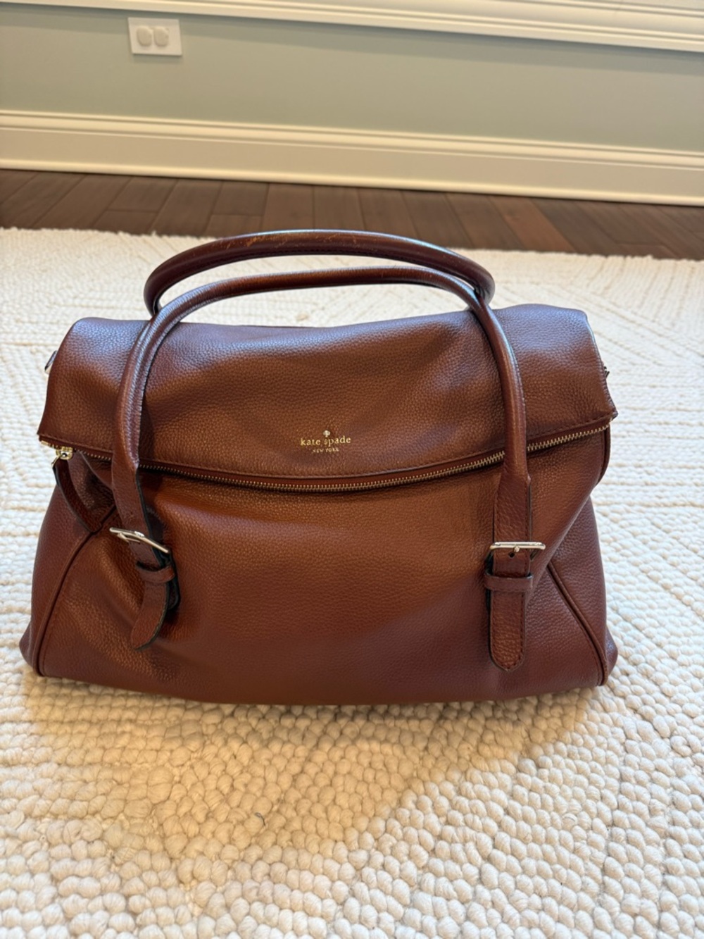 Kate Spade Cobble Hill Leather Weekender Bag